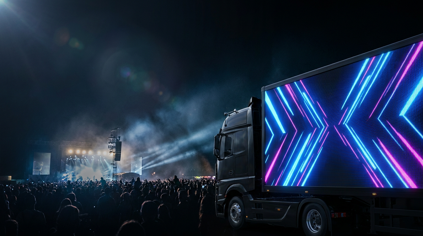 LED Truck mit 40 m² LED-Wand